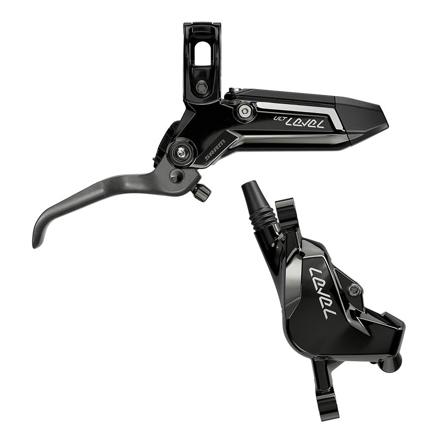 SRAM Level Ultimate Stealth Disc Brake Lever - Rear Post Mount 2-Piston Carbon Lever Titanium Hardware Gloss BLK C1