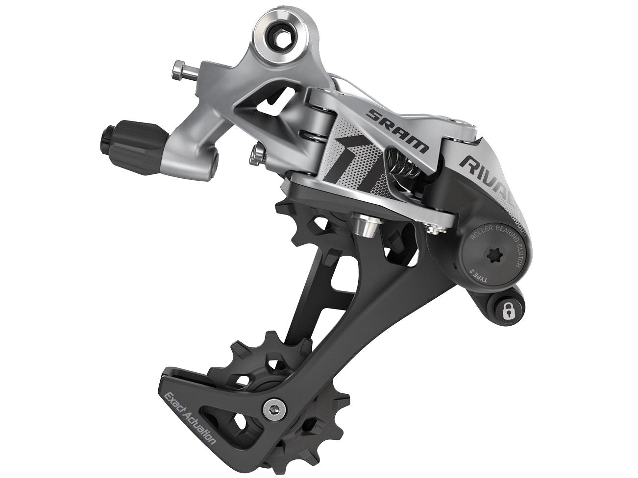 SRAM Rival 1 Rear Derailleur - 11 Speed Long Cage Black/Silver