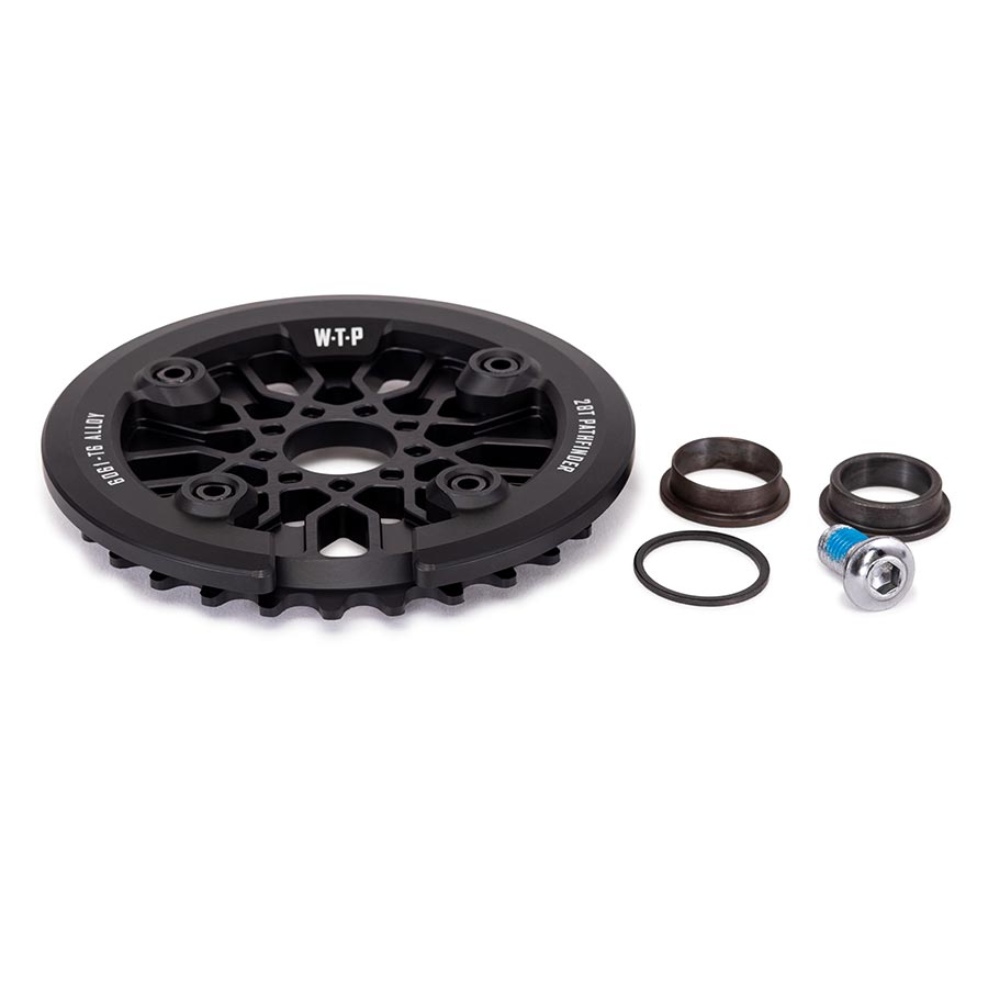 We The People Pathfinder Guard Combo Chainring Teeth: 28 6061-T6 Aluminum Black Set
