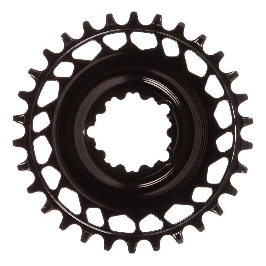 Works Components GEO SRAM GXP Chainring Teeth: 30 Speed: 12 BCD: Direct Mount SRAM 3 Bolt Front 7075-T6 Aluminum Black