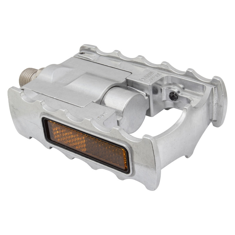 MKS FD-7 Pedals - Folding Aluminum 9/16" Silver