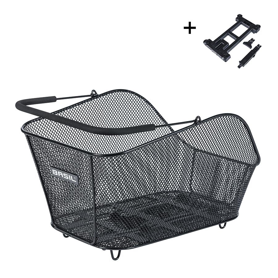 Basil Icon M MIK Rear Basket - Black