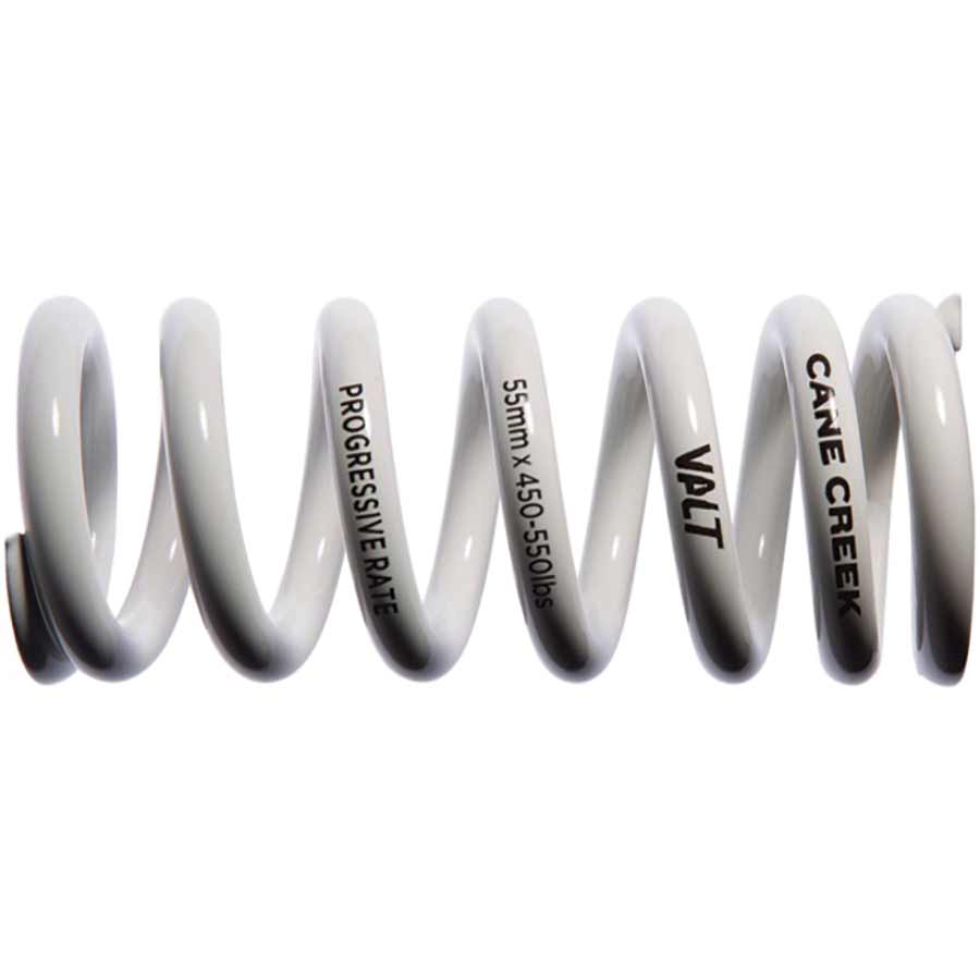 Cane Creek Progressive Rate VALT Lightweight Rear Shock Spring - 65mm x 450-550lbs White