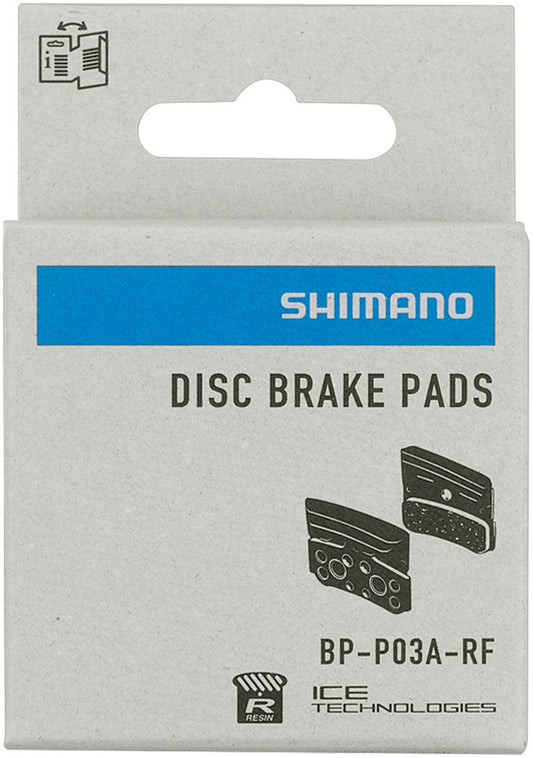 Shimano P03A-RF Disc Brake Pads Springs - Resin Compound Finned Aluminum Back Plate One Pair