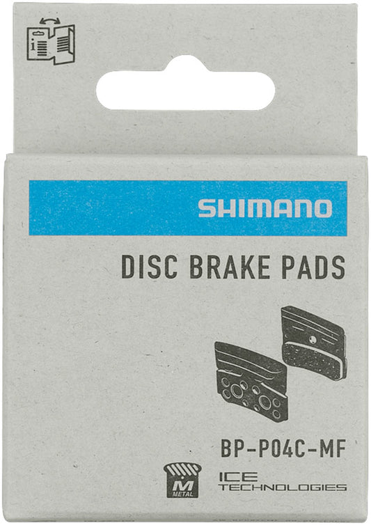 Shimano P04C-MF Disc Brake Pads Springs - Metal Compound Finned Aluminum Stainless Steel Back Plate One Pair