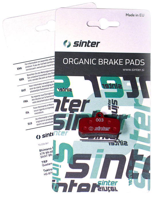 Sinter Red s514 Compound Organic Disc Brake Pads - Shimano D Type Sinter Type 003 One Pair