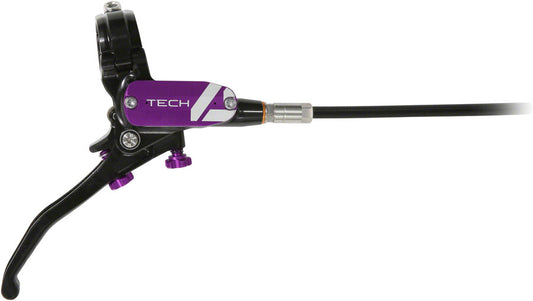 Hope Tech 4 E4 Disc Brake and Lever Set - Rear Hydraulic Post Mount Purple