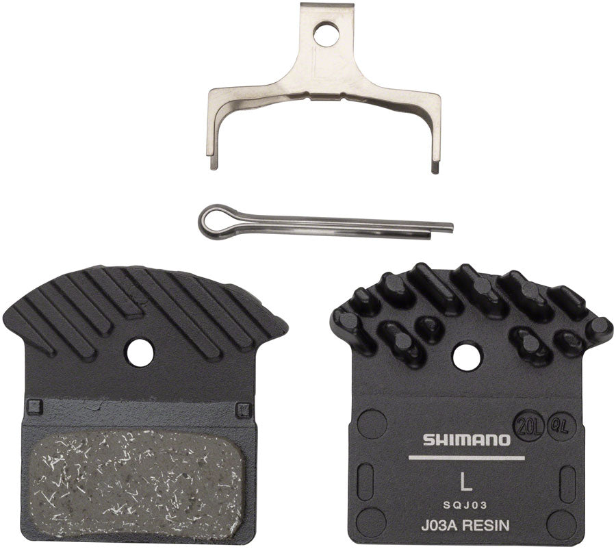 Shimano J03A Resin Disc Brake Pad - Resin Finned Fits XTR BR-M9000 XT BR-M8100/BR-M8000 SLX BR-M7100 Deore BR-M6000 BR-RS785
