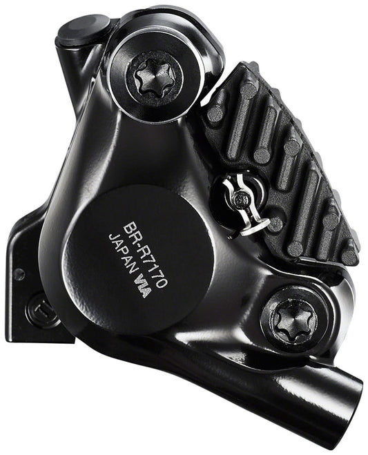 Shimano 105 BR-R7170 Road Hydraulic Disc Brake Caliper - Rear Front Front use requires adapter-Sold separately Flat Mount Resin Pad