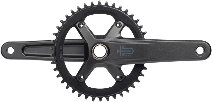 microSHIFT Sword 1x Crankset - 172.5mm 10-Speed 42t 110 Asym BCD 24mm Spindle BLK
