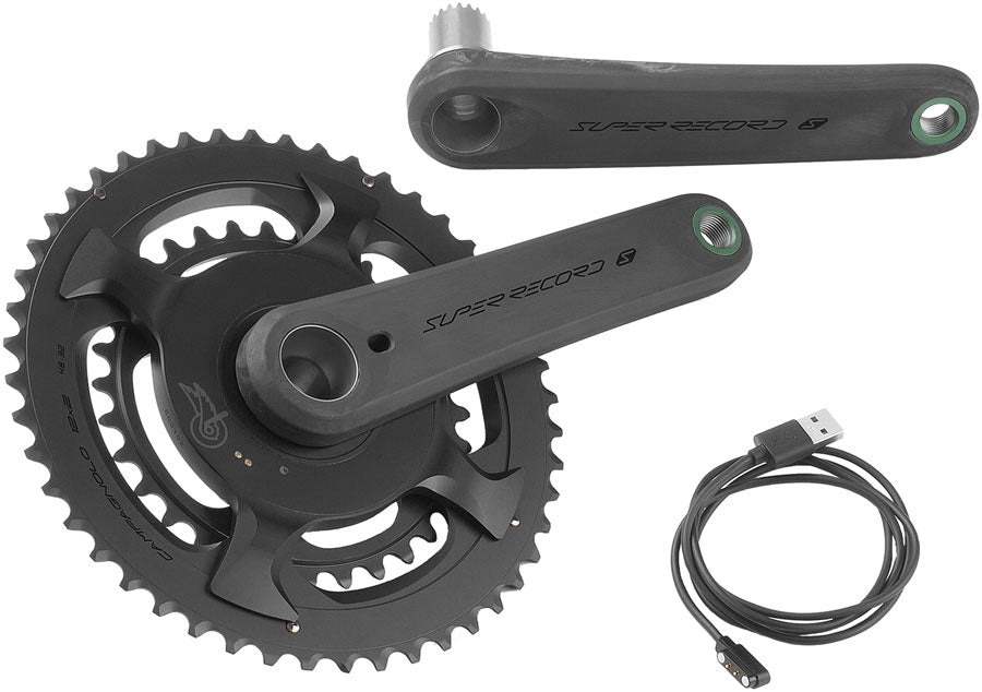 Campagnolo Super Record S Wireless Power Meter Crankset - 165mm 12-Speed 45/29t Campy 121/88 Asym BCD Ultra Torque Spindle Carbon