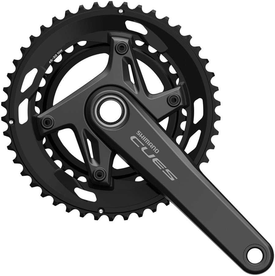 Shimano CUES FC-U6030-2 Crankset - 172.5mm 9/10-Speed 50/34t Asymmetric 110 BCD BLK