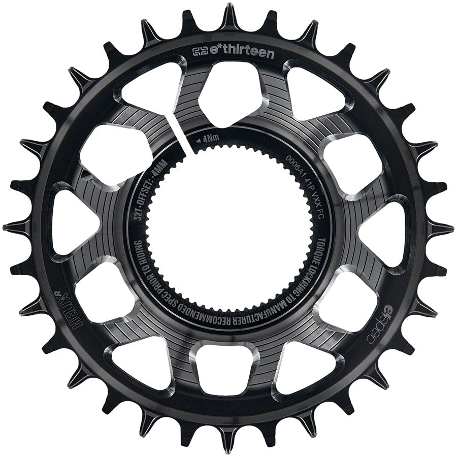 e*thirteen Helix Race e*spec Chainring - Kenevo/Levo SL 1.1 -4mm offset 32T 11/12 Speed BLK