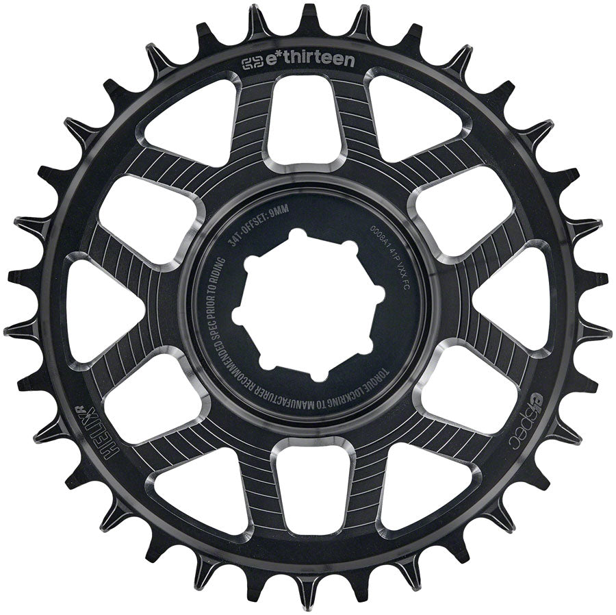e*thirteen Helix Race e*spec Chainring - Turbo Levo 2.1/2.2 9mm offset 34T 11/12 Speed BLK