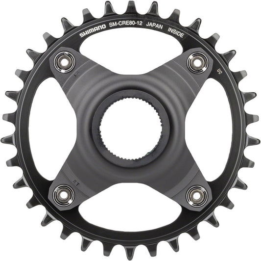 Shimano STEPS SM-CRE80-12-B Chainring - 34T Without Chainguard 55mm Chainline BLK