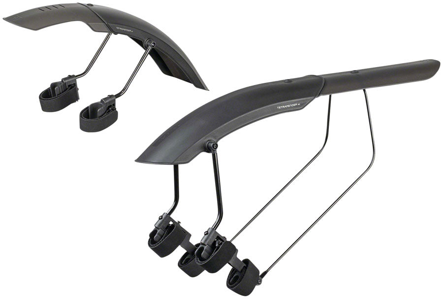 Topeak Tetrafender M1 and M2 Fender Set -Strap-on Front and Rear Black