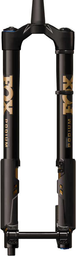 FOX Factory Podium Inverted Suspension Fork - 29" 170 mm 20TA x 110 mm 44mm Offset GRIP X2 68HT Crown BLK/Podium Gold