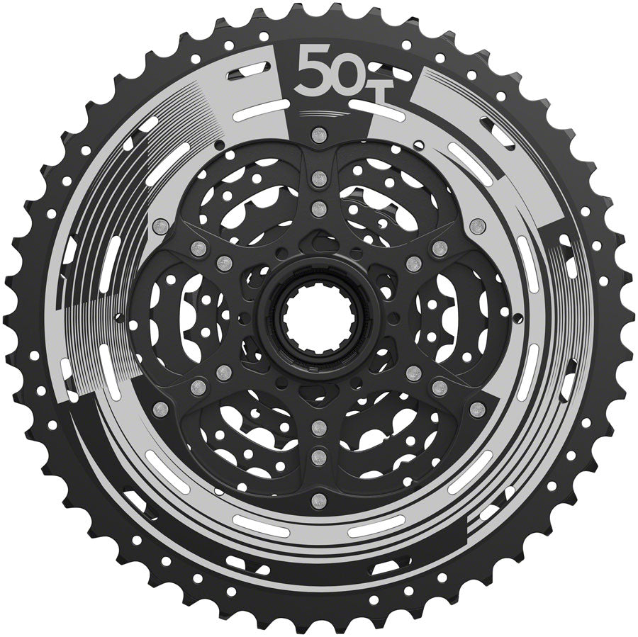 SunRace M993 Cassette - 9-Speed 11-50t Alloy Spider and Lockring ED Black