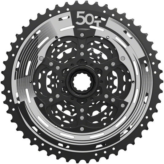 SunRace M993 Cassette - 9-Speed 11-50t Alloy Spider and Lockring ED Black