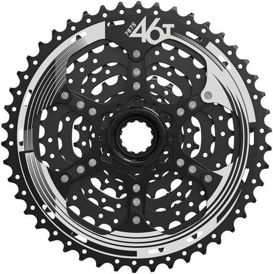 SunRace M993 Cassette - 9 Speed 11-46t Alloy Spider and Lockring ED Black