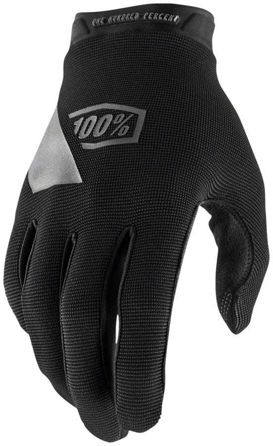 100% Ridecamp Gloves - Black Full Finger Women's Large