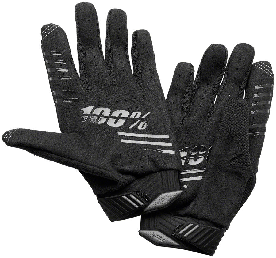 100% R-Core Gloves - Black Full Finger Men's X-Large