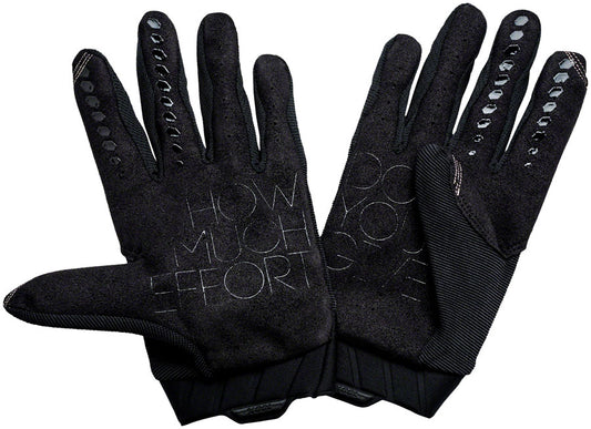 100% Geomatic Gloves - Black/Charcoal Full Finger Men's Medium