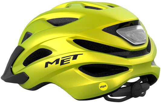 MET Crossover Mips Helmet - Lime Yellow Metallic Matte X-Large