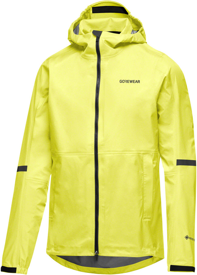 Gorewear Lupra Gore-Tex 2.0 Hooded Jacket - Black/Neon Yellow Mens X-Large
