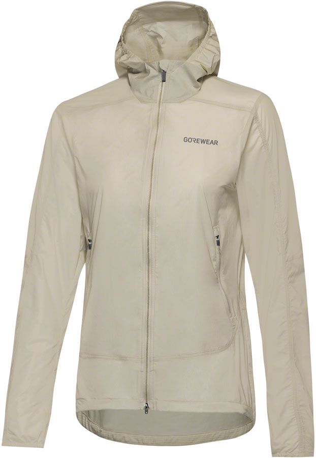 Gorewear Fernflow Hooded Windbreaker - Beige Womens Small