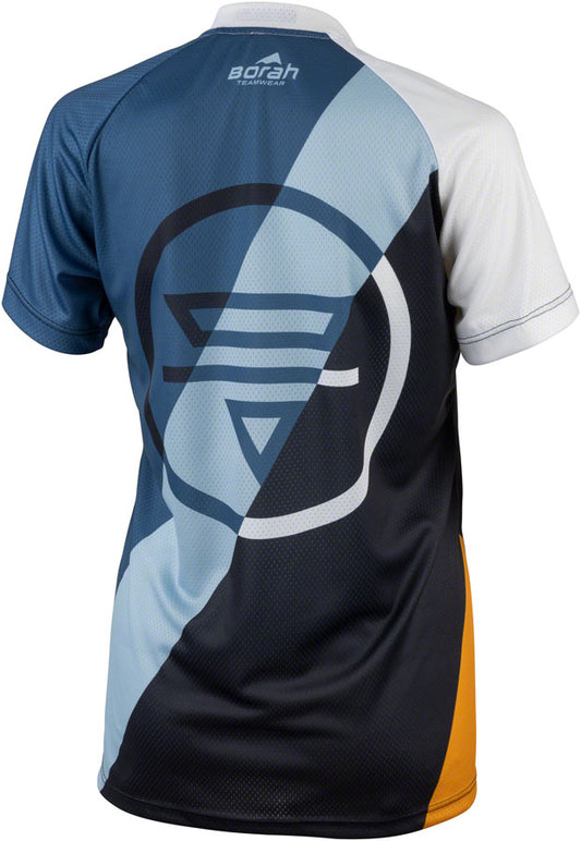 Teravail Waypoint Women's MTB Jersey - White Blue Lite Blue Black Gold Small
