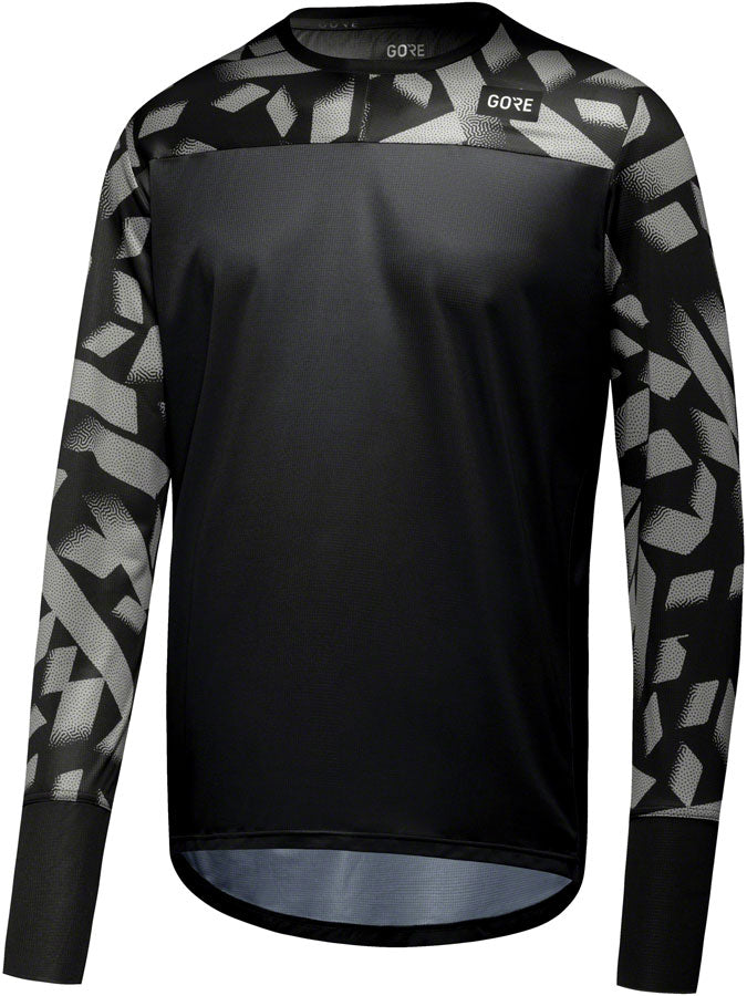 Gorewear Trail KPR Daily Long Sleeve Jersey - Black/Lab Gray Men's Large
