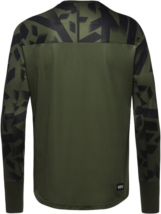 Gorewear Trail KPR Daily Long Sleeve Jersey - Utility Green/BLK Men's Small