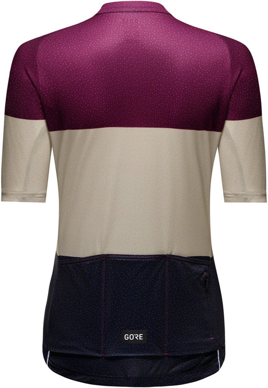 Gorewear Spirit Stripes Jersey - Purple/Beige Women's Small 4/6