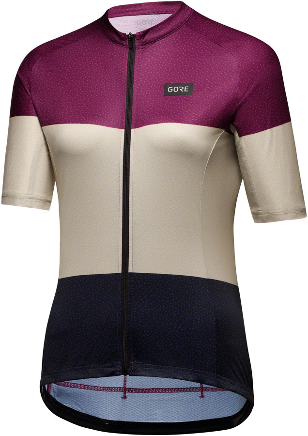 Gorewear Spirit Stripes Jersey - Purple/Beige Women's Large 12/14
