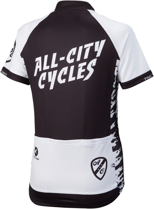 All-City Wangaaa! Jersey - Black/White Short Sleeve Women's Large