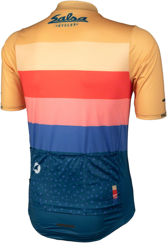 Salsa Team Polytone Men's Jersey - Goldenrod Dark Blue w/ Stripes X-Large