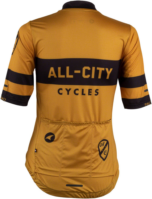 All-City Classic Logowear Women's Jersey - Mustard Brown Black Large