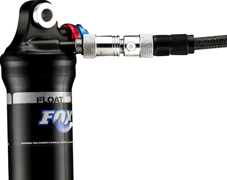 Lezyne Digital Shock Floor Pump Alloy/Steel Piston Wood Handle Nylon Braided Hose 300 psi Silver