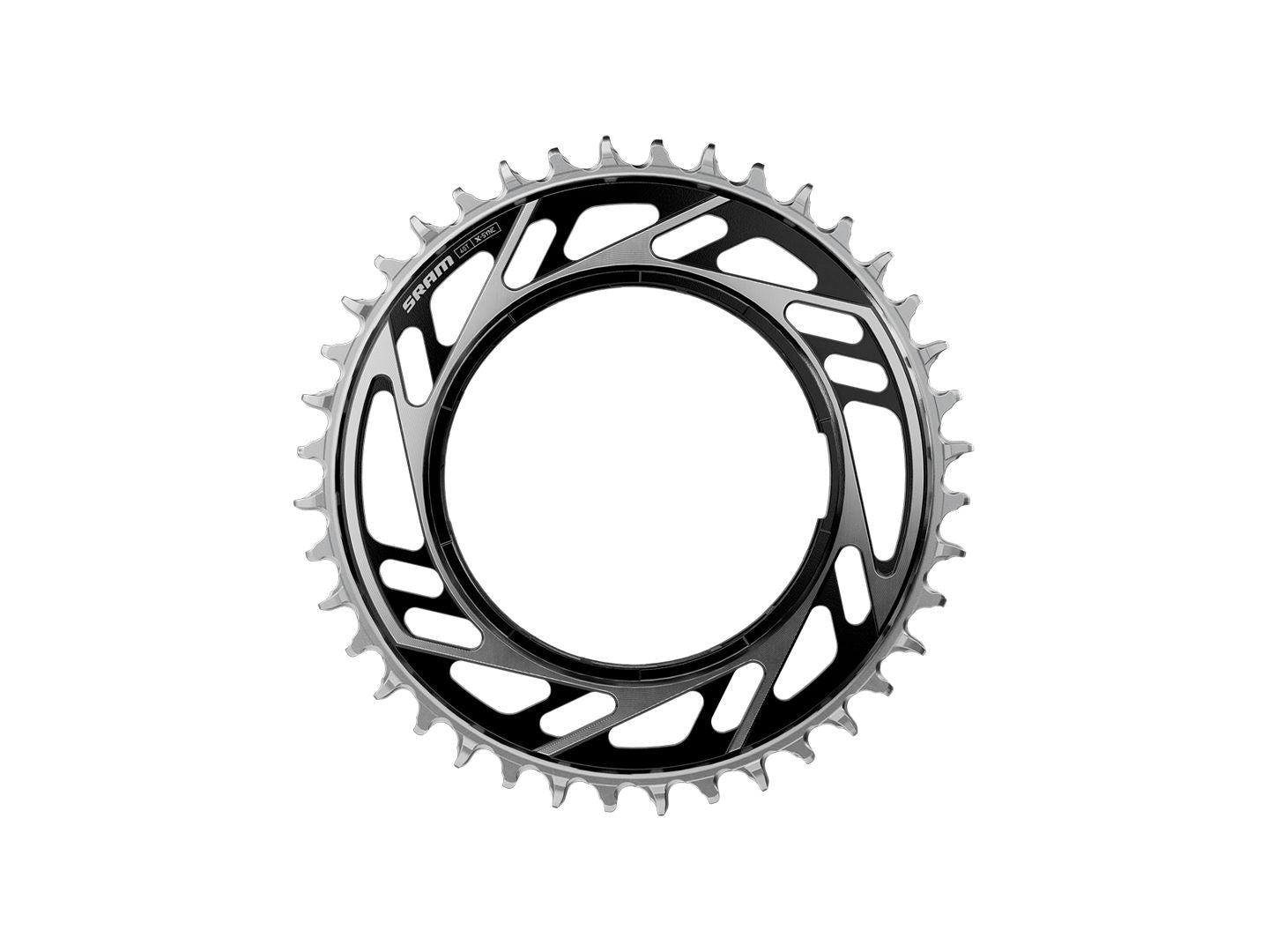 SRAM RED XPLR X-Sync Thread Mount Chainring - 42t 12/13-Speed Thread Mount For RED XPLR AXS PM Spider 6.5mm Offset BLK/Silver E1