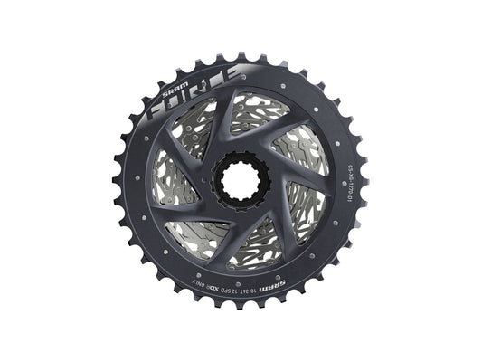 SRAM Force AXS XG-1270 Cassette - 12-Speed 10-36t Silver For XDR Driver Body D1
