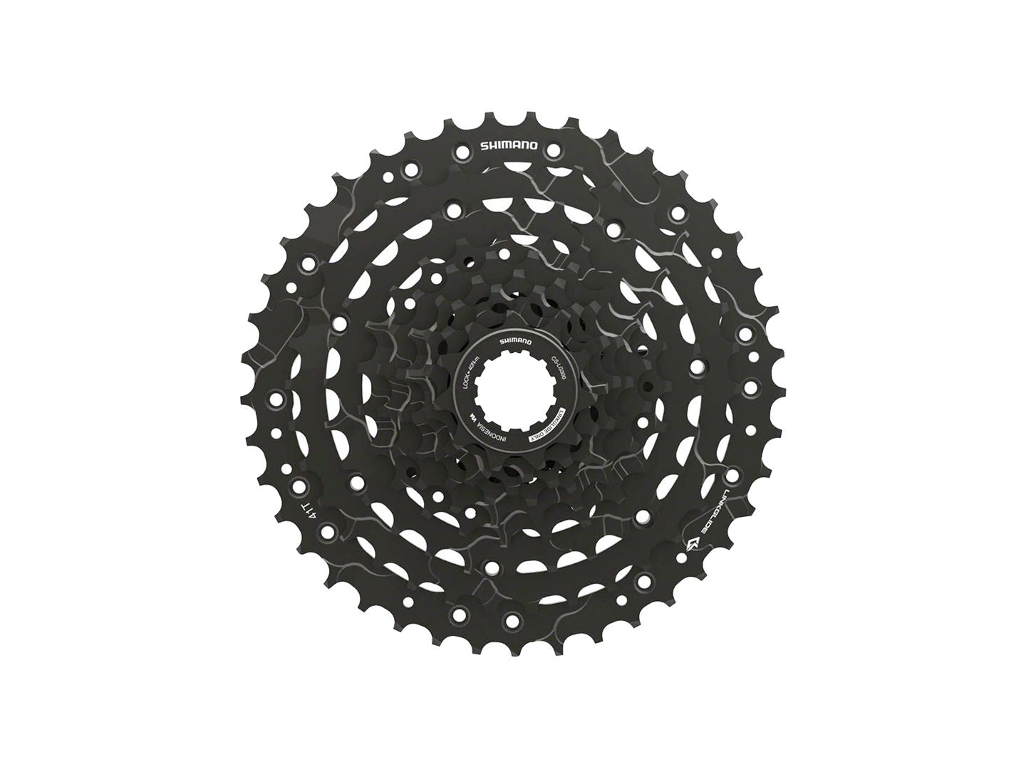 Shimano CUES CS-LG300-9 Cassette - 9-Speed 11-36t LINKGLIDE Black