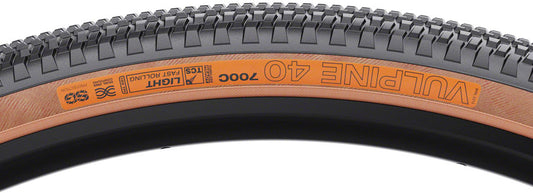 WTB Vulpine Tire - 700 x 40 TCS Tubeless Folding BLK/Tan Light/Fast Rolling Dual DNA SG