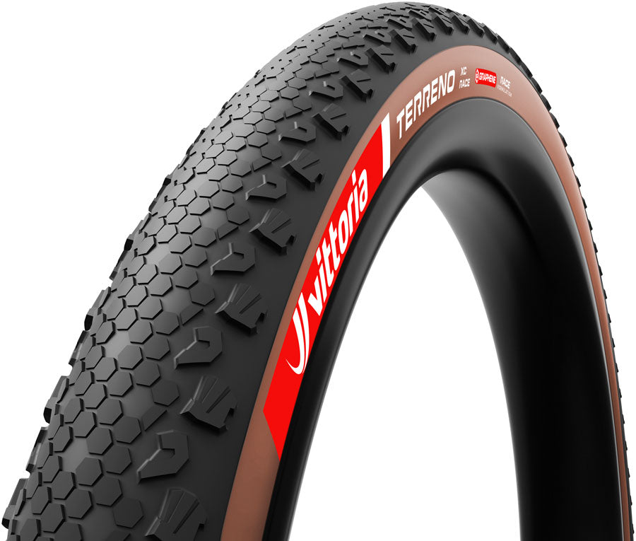 Vittoria Terreno XC Race Tire - 29 x 2.25 Tubeless Folding BLK/Brown Race Graphene + Silica