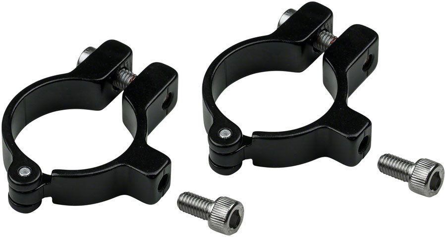 Velo Orange Hinged Water Bottle Cage Clamps - 28.6mm Black