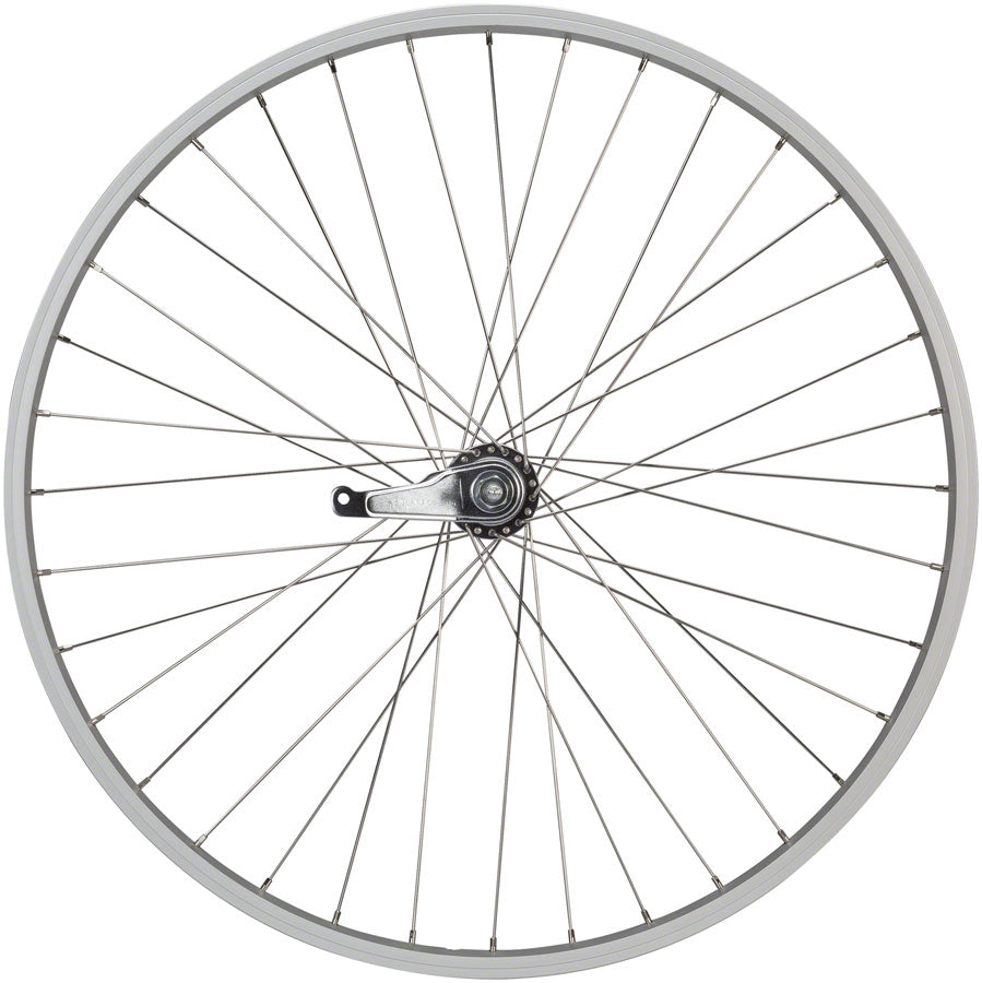 Quality Wheels Value Single Wall Series Coaster Brake Rear Wheel - 26" 3/8" x 124mm Coaster Brake 3 Prong Cog Silver 36H