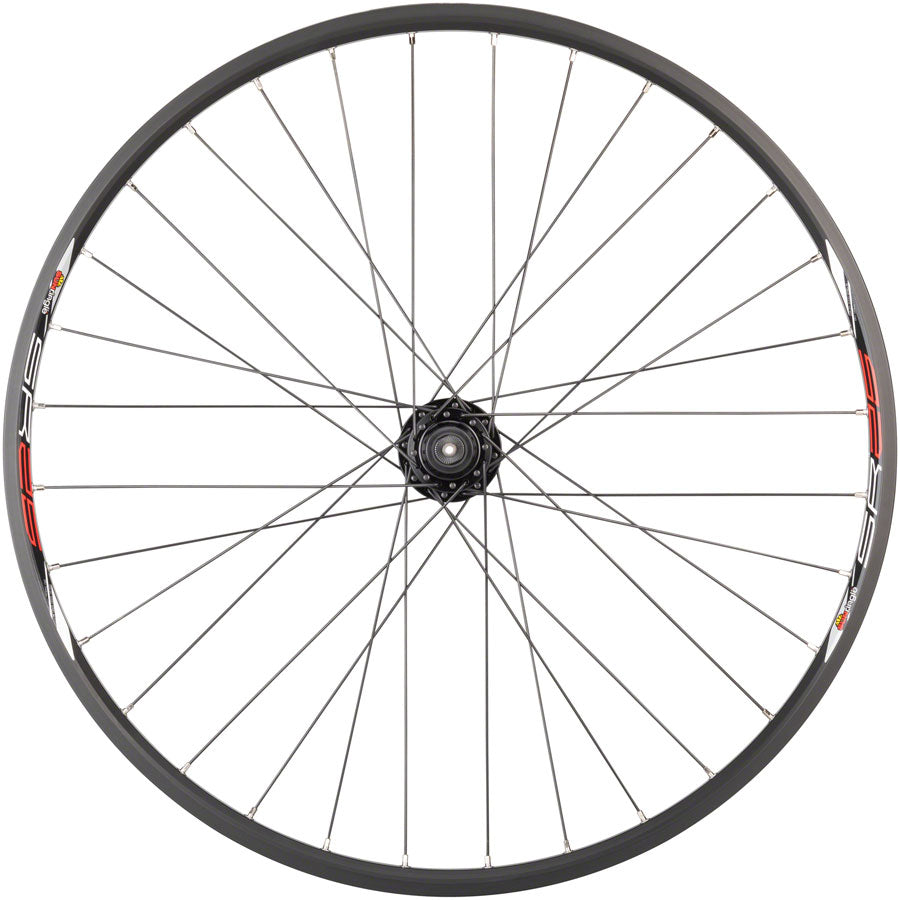 Quality Wheels Value Double Wall Series Disc Front Wheel - 26" QR x 100mm 6-Bolt BLK Clincher