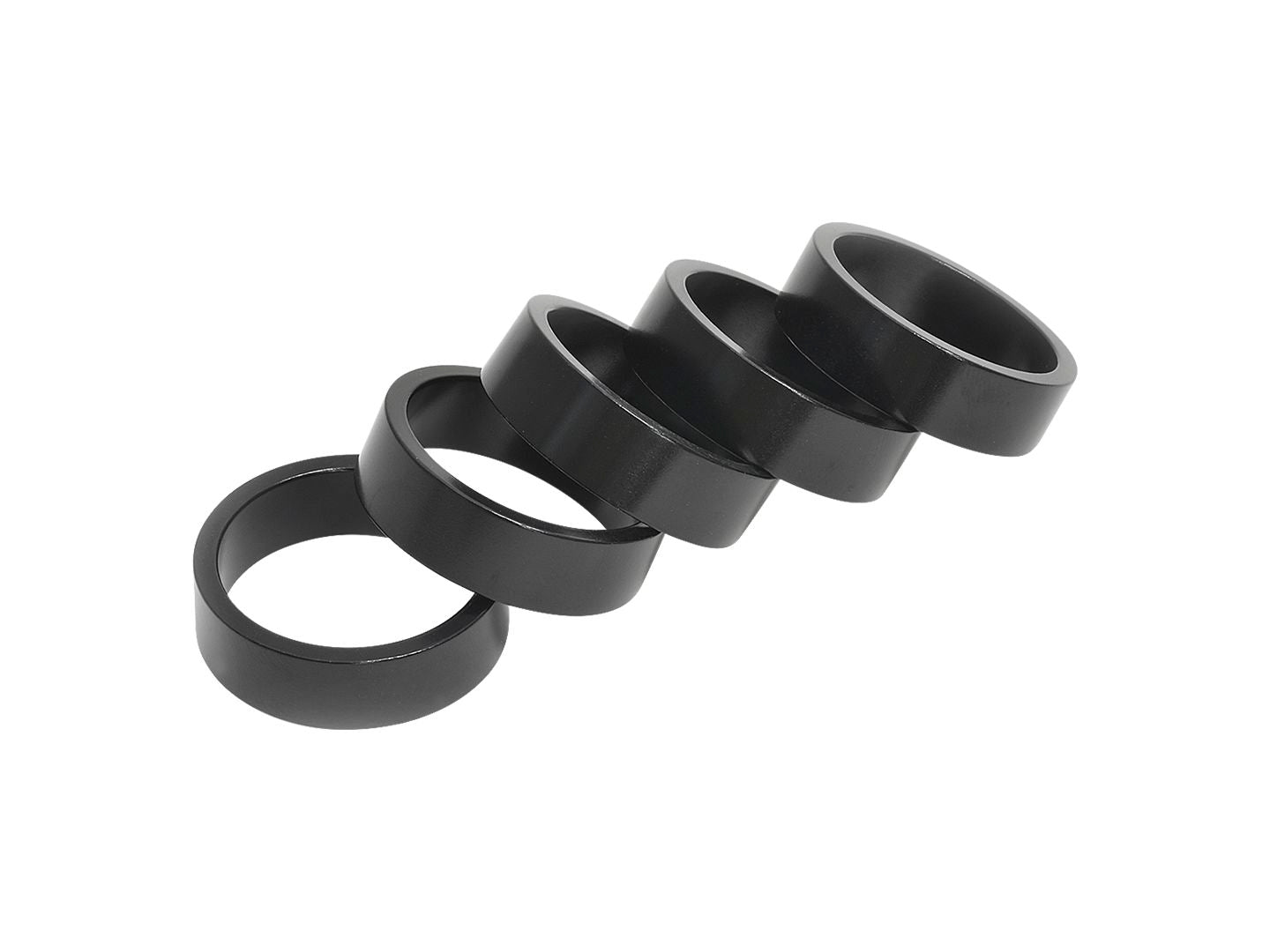 Wheels Manufacturing Aluminum Headset Spacer - 1-1/8" 10mm Black 5-pack