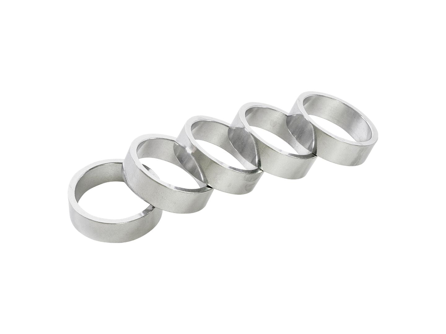 Wheels Manufacturing Aluminum Headset Spacer - 1-1/8" 10mm Silver 5-pack
