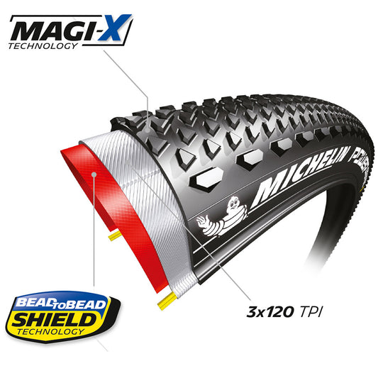 Michelin Power Gravel Black TS TLR V2 700X57 Classic